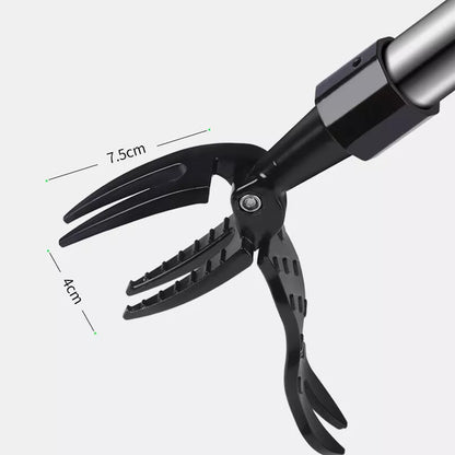 Standing Weeding Uproot Tool in black with alloy and stainless steel construction