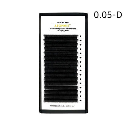 16-row dense false eyelashes made from mink hair with matte finish, showing length options from 8mm to 18mm