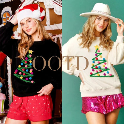 Festive Christmas Tree Hoodie - Cozy, Warm Sweatshirt with Unique Holiday Design