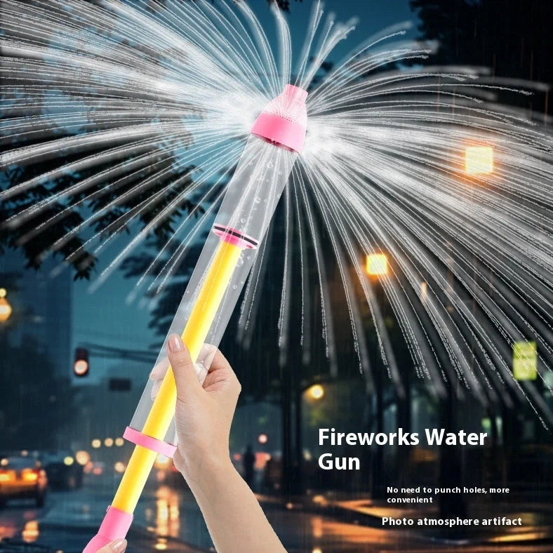 48cm pink fireworks pull water monitor toy for children's outdoor water play and developmental activities