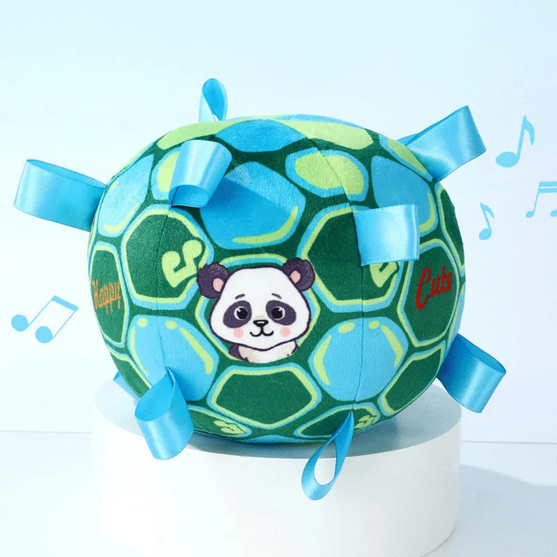 Interactive ball dog toy for aggressive chewers bite resistant plush handle dog training toy with bells pet supplies chew resistant pet toy durable construction 15cm size
