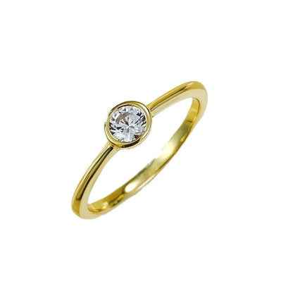 Minimalist crown-shaped silver ring with linear design in gold or platinum plating
