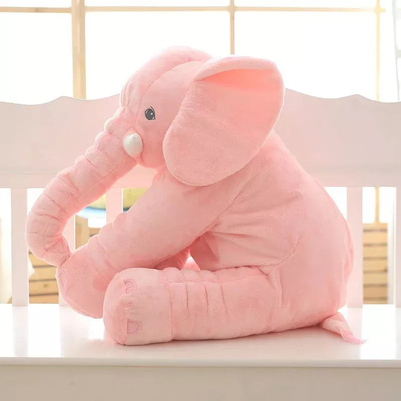 Soft elephant plush toy pillow shell for baby sleep comfort in multiple colors