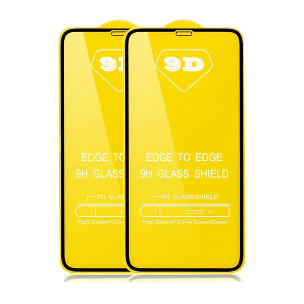 Black tempered glass screen protector for Xiaomi 10 Lite and 11 series phones.
