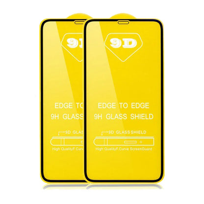 Black tempered glass screen protector for Xiaomi 10 Lite and 11 series phones.