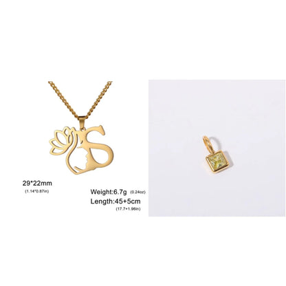 Stainless steel fashion necklace with geometric cross chain design and electroplated finish in gold or silver colour
