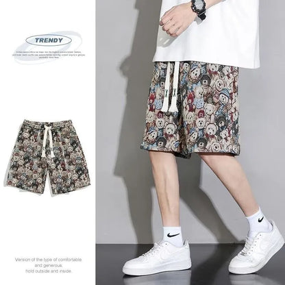 Men's fifth pants shorts in Bear colour design, showing above-knee length and casual fit.