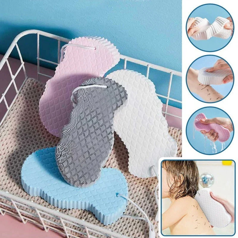 Luxurious 3D Bath Sponge with Elegant Fish Scale Pattern for Gentle Exfoliation and Skin Rejuvenation