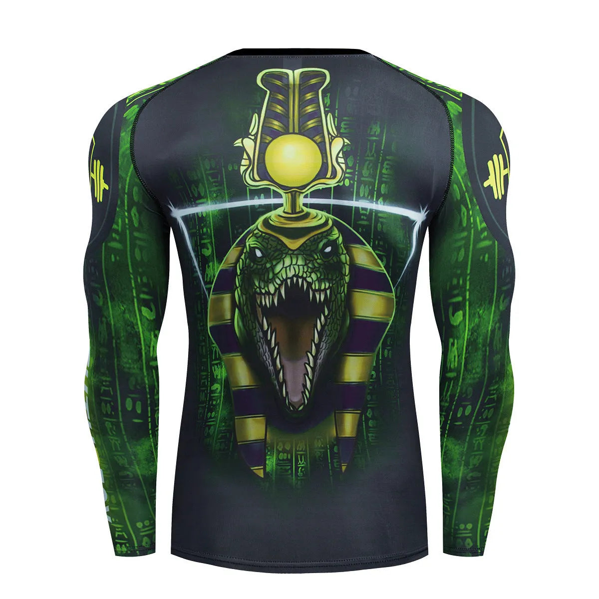 Men's printed slim-fit sports suit top and trousers for running and gym workouts