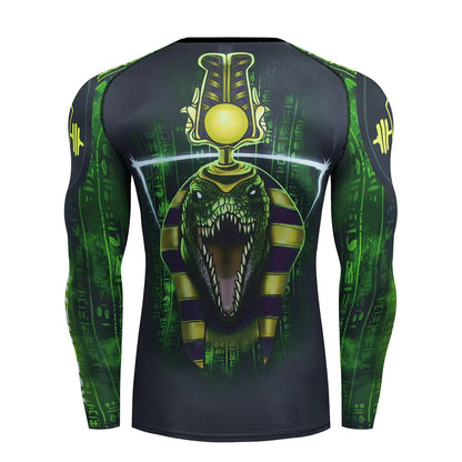 Men's printed slim-fit sports suit top and trousers for running and gym workouts