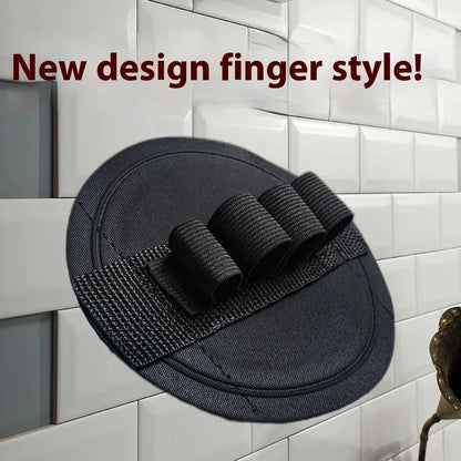Rubber bath towel with fingertip texture design in a round cake pattern.