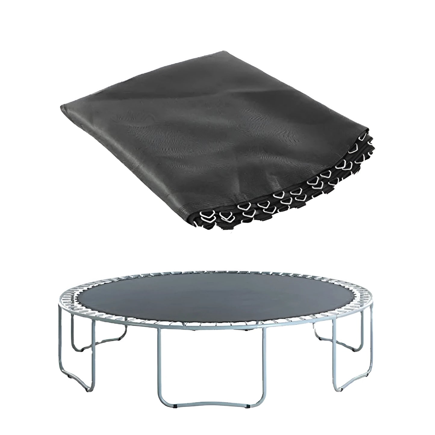 Round trampoline elastic bungee fabric with PP material, sizes 6FT to 16FT