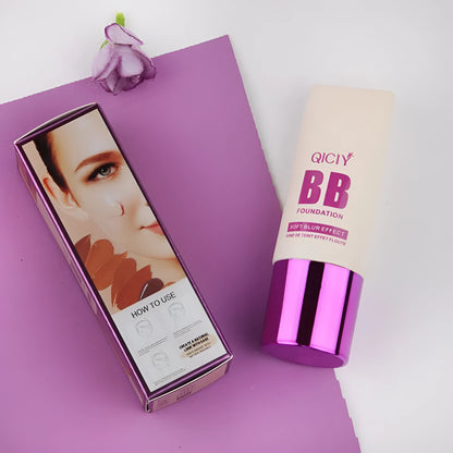 Feeding bottle style BB cream with brightening foundation and concealer effect in 10 colour shades