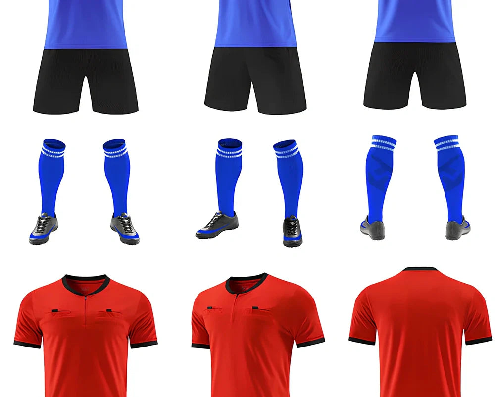 Bamboo fibre football referee clothing suit in yellow with polyester lining for match officials