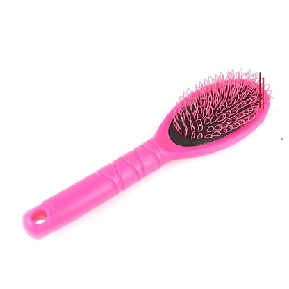 Black ring tooth hair extension comb with airbag design showing 22cm length