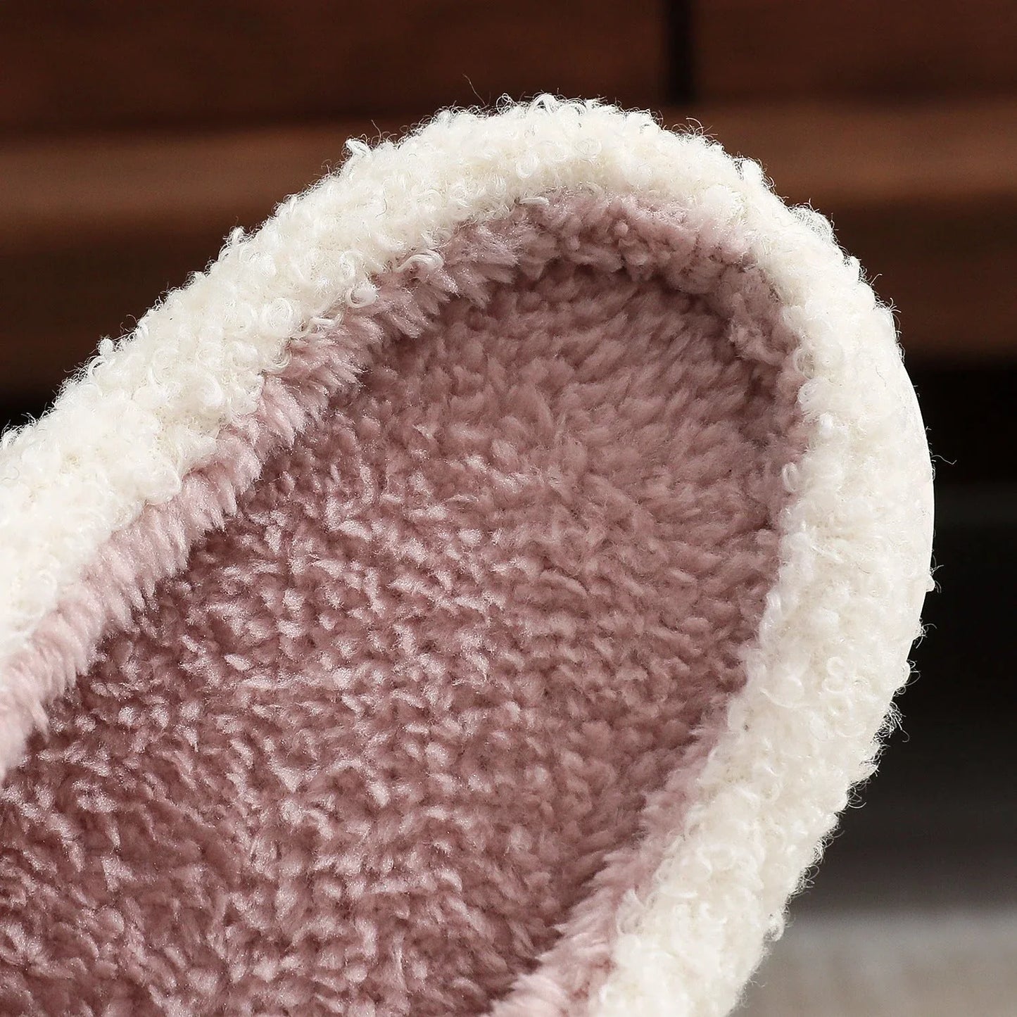 Cozy plaid Christmas slippers with soft, plush fabric and non-slip sole for indoor wear