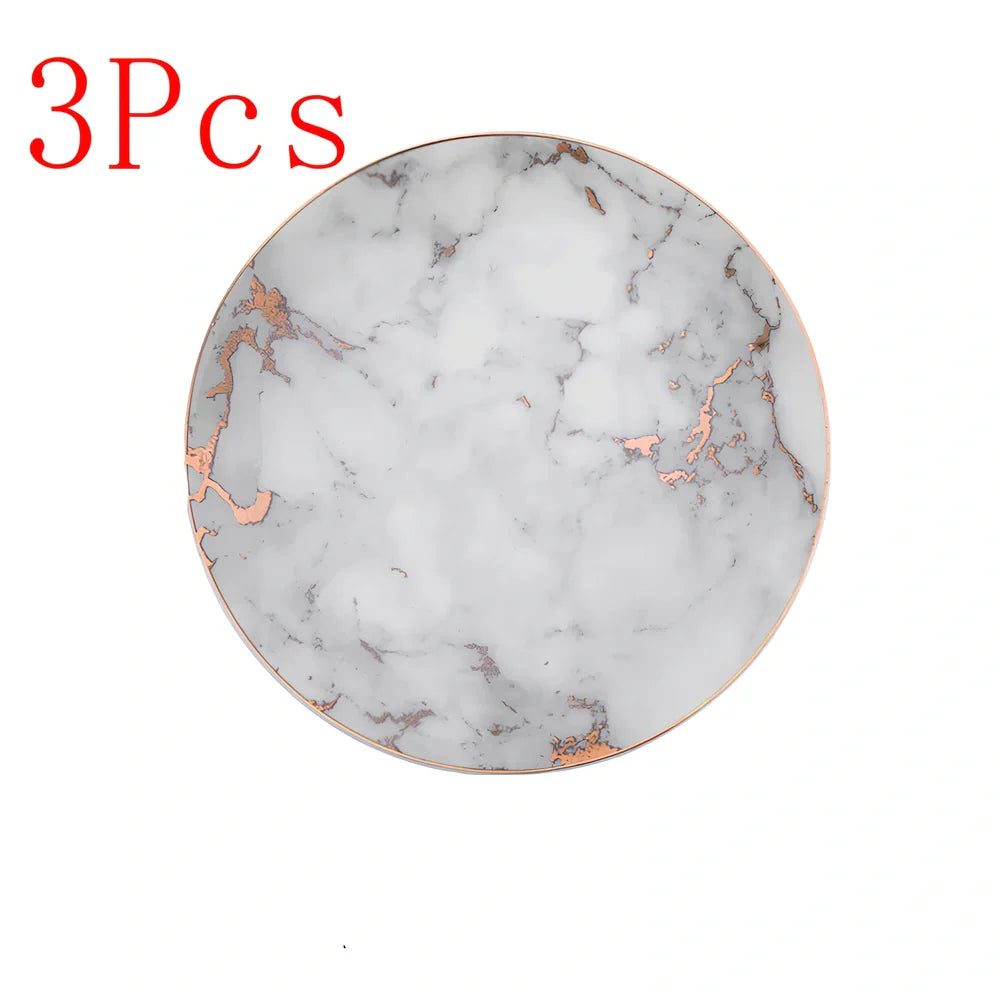 Ceramic Western steak plate with gold accents in 10-inch and 8-inch sizes, multiple colour options