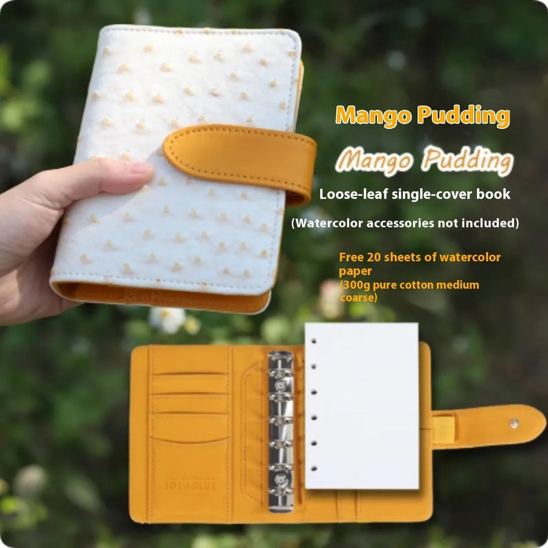 A7 Loose-leaf Watercolour Book: Portable Mini Account Book with 30 Sheets of 200gsm Acid-Free, 100% Cotton Watercolour Paper for Artists and Planners
