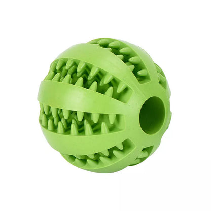 Vibrant watermelon-colored rubber dog molar toy for dental health and fun play