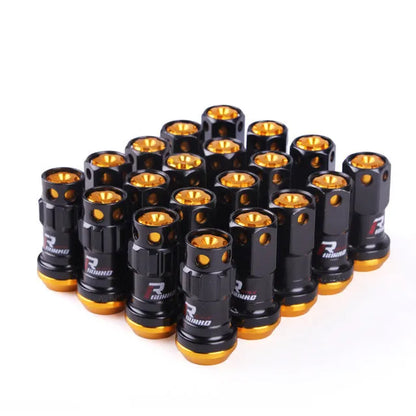 Aluminium alloy automobile wheel hub nuts in multiple colours with M12 thread specifications