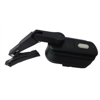 Black plastic motorcycle helmet wiper with 65mm blade and 800mA motor for visor clearing