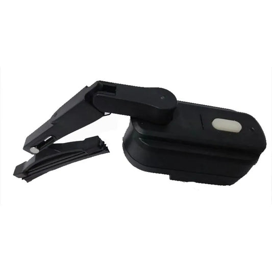 Black plastic motorcycle helmet wiper with 65mm blade and 800mA motor for visor clearing