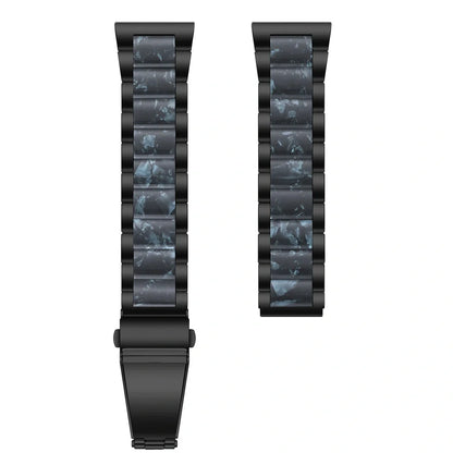 Fashion Personality resin watch strap in multiple colours showing 18cm length and connection points for Apple Watch and universal 22mm watches
