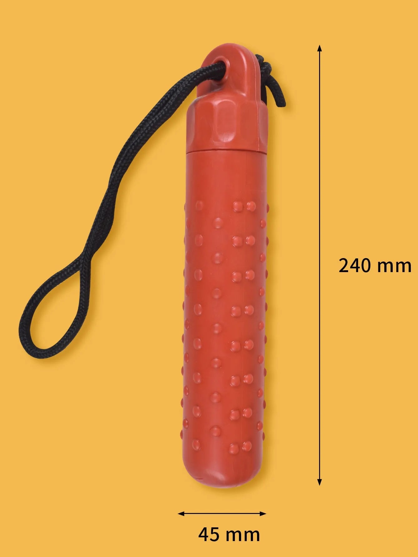 Two bright red and green floating TPR dog toys with ropes for water fetch and food hiding.