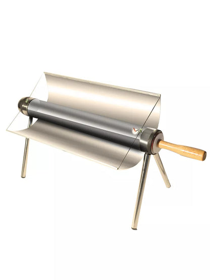 Outdoor Portable Smokeless Vacuum Oven Grill with silver finish and compact design