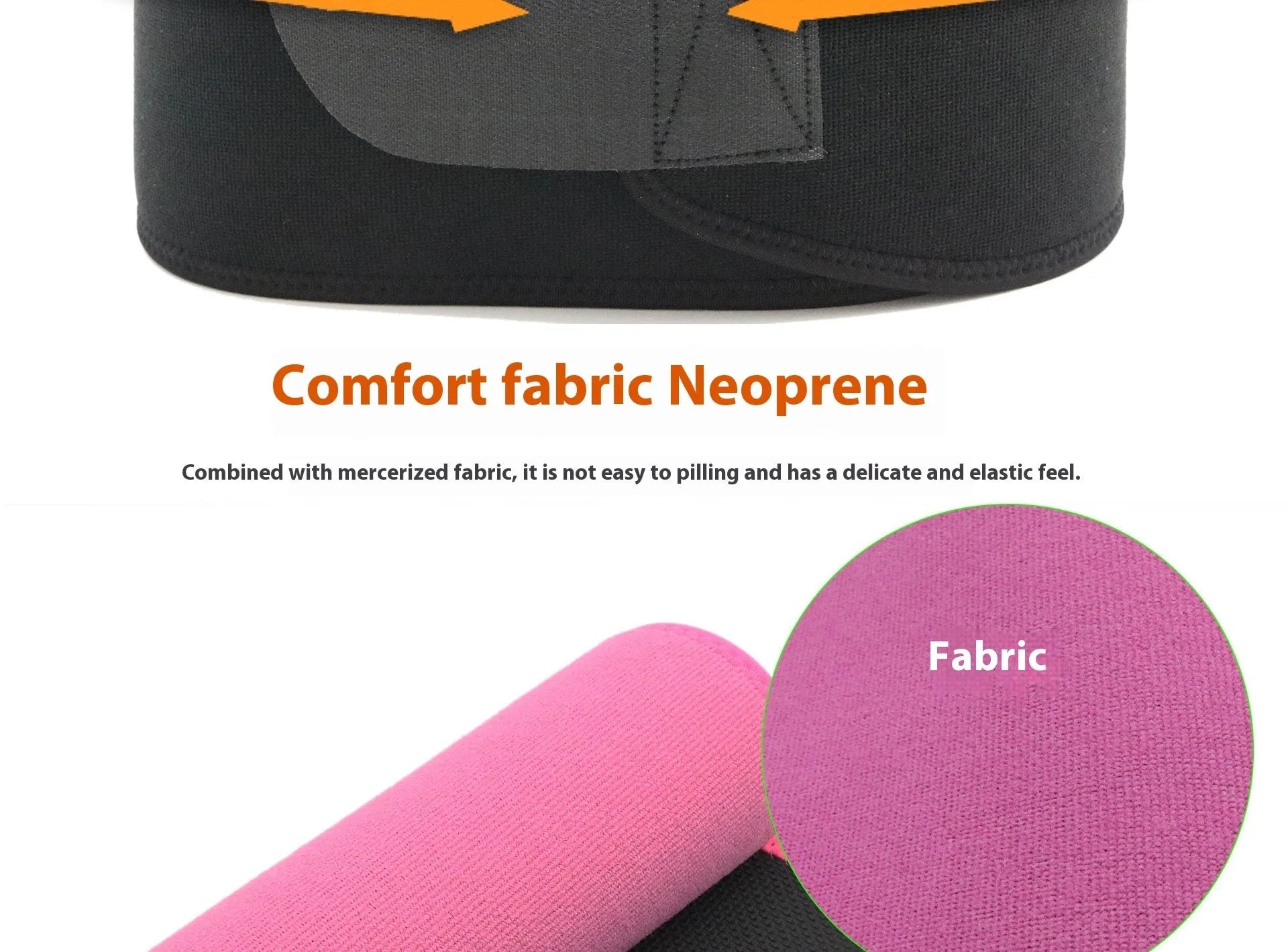 Neoprene lumbar support belt for running and fitness waist protection in adjustable design