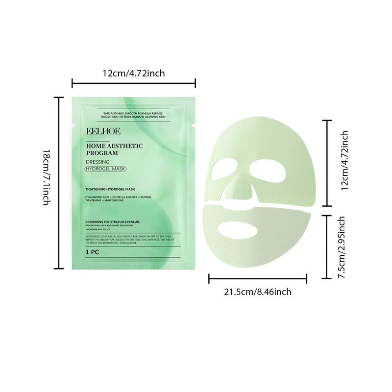 Retinol Hydrating Mask sheet facial treatment with hyaluronic acid and Centella asiatica extract, formulated with grape seed oil and glycerin for deep moisturising, available in 1 piece or 4 pieces packaging options