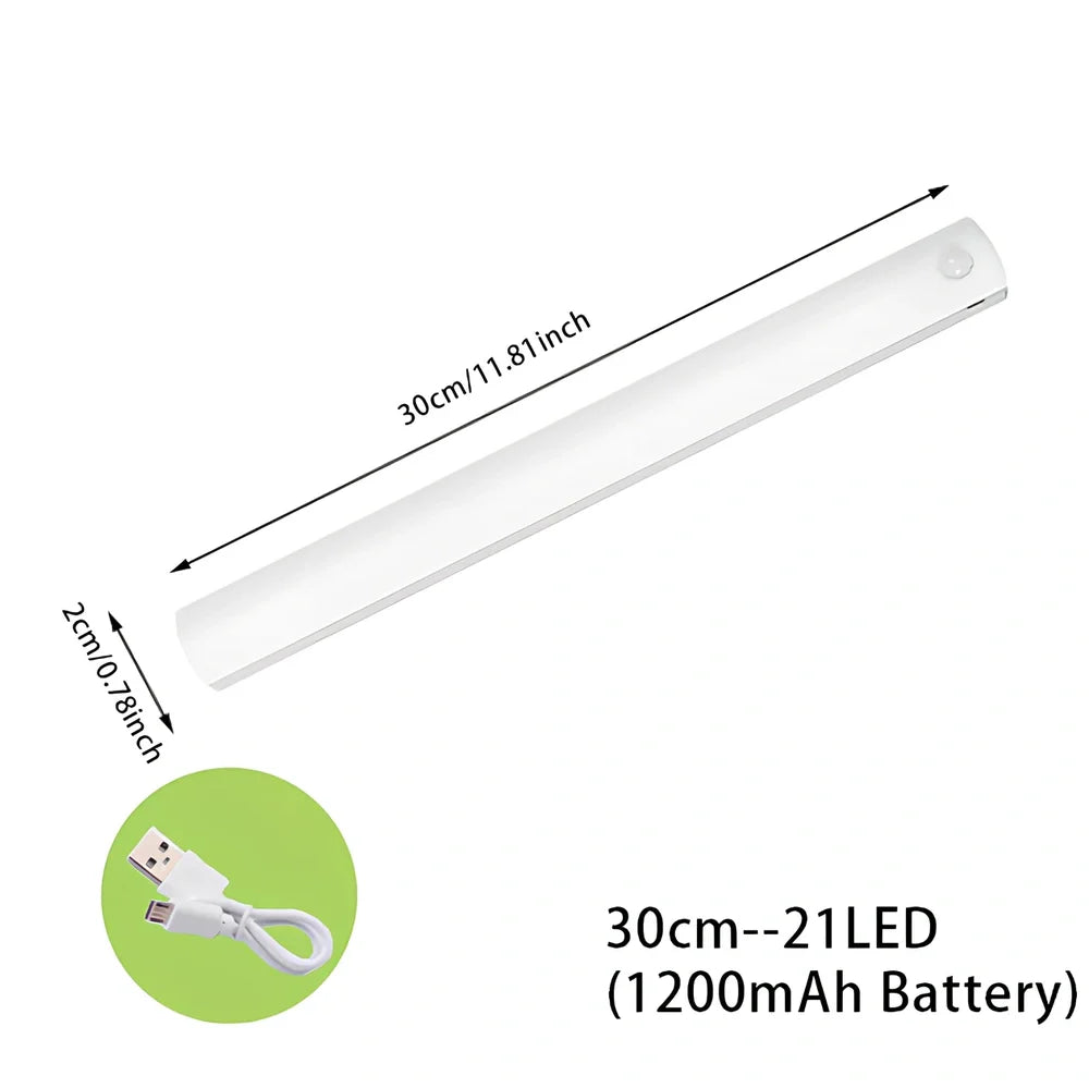 Stainless steel wireless LED motion sensor night light with magnetic wall mounting