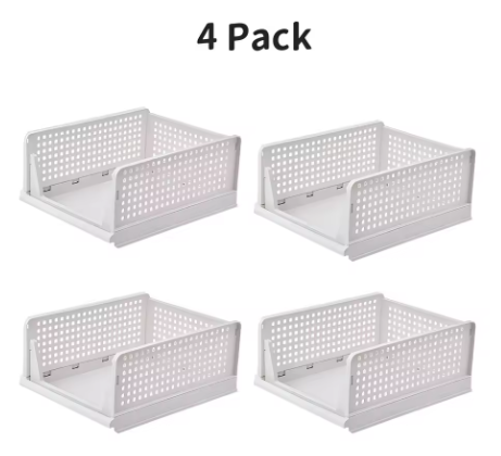 Hhomeenjoy Foldable Plastic Clothes Storage Box Drawer in Multiple Sizes