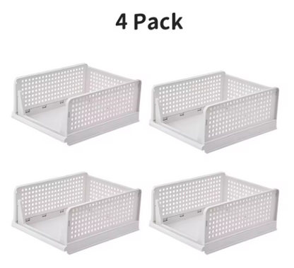 Hhomeenjoy Foldable Plastic Clothes Storage Box Drawer in Multiple Sizes