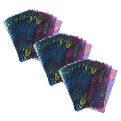 Premium beeswax food wraps in various sizes and patterns, a sustainable alternative to plastic wrap and foil