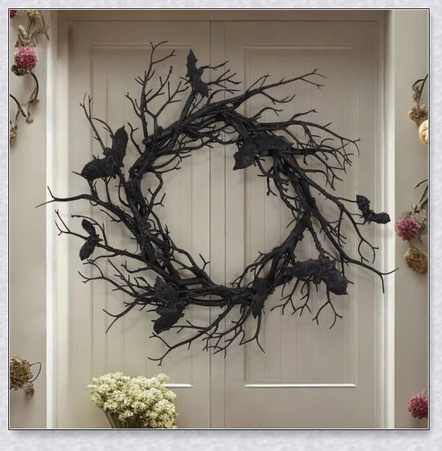 A Halloween wreath with red LED lights that creates a mesmerizing, bewitching display for your home during the spookiest season.