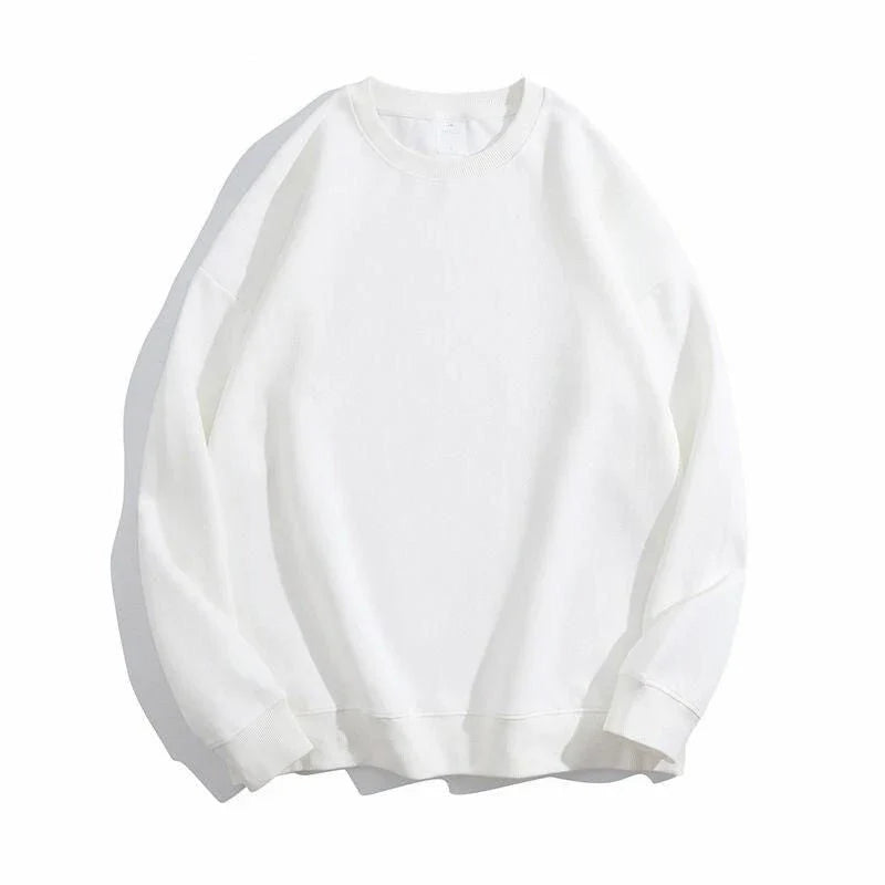 Casual O-Neck Cotton Sweatshirt for Women in Pink color
