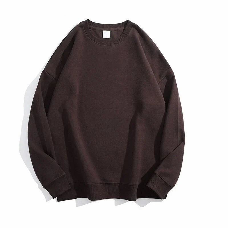 Casual O-Neck Cotton Sweatshirt for Women in Pink color