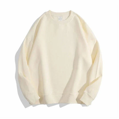 Casual O-Neck Cotton Sweatshirt for Women in Pink color