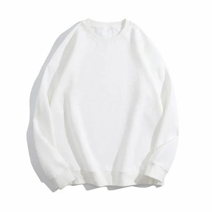 Casual O-Neck Cotton Sweatshirt for Women in Pink color