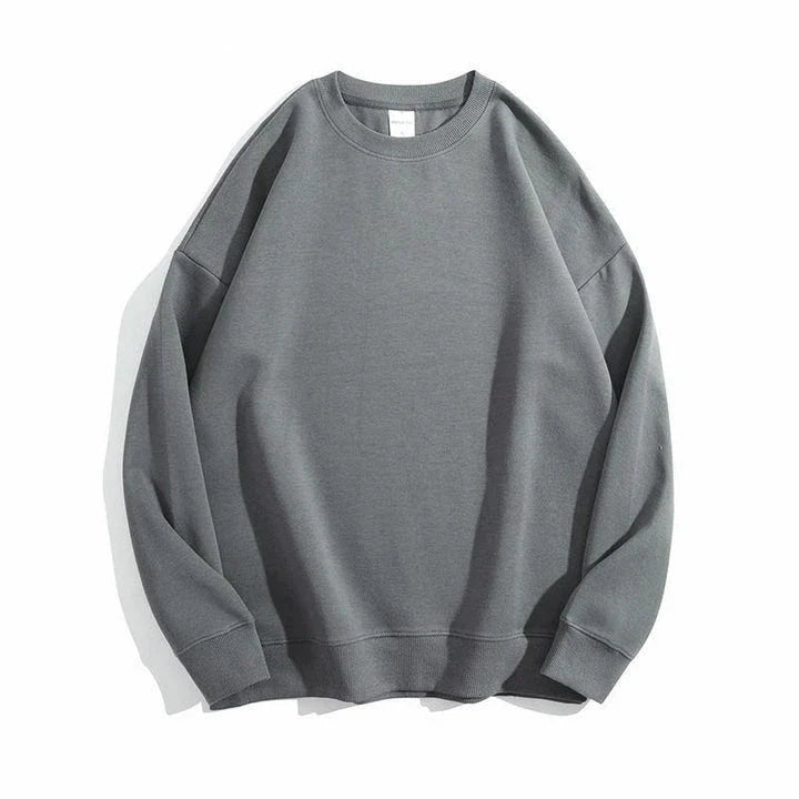 Casual O-Neck Cotton Sweatshirt for Women in Pink color