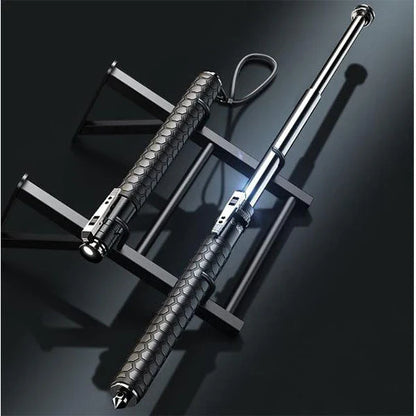 Enhanced Retractable Multi-Tool with automatic spring-loaded deployment, durable alloy steel construction, and ergonomic anti-slip handle for secure grip and personal protection.