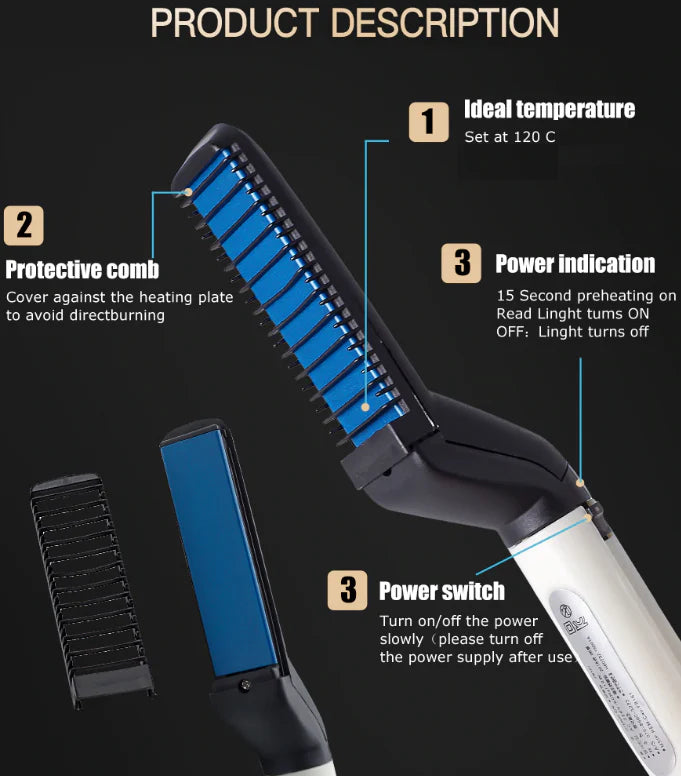 Hhomeenjoy Beard Straightener Comb