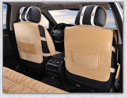 Heated car seat cover with cushioned design and plush fabric for comfortable driving experience