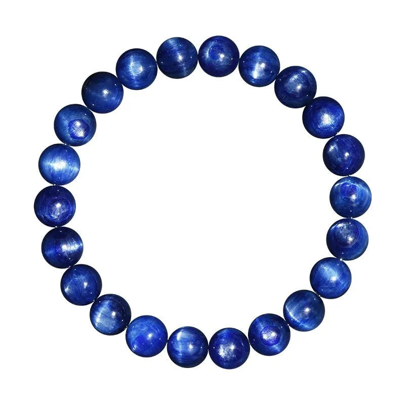 Blue crystal geometric bracelet with Ruyi elements, grade 7A material, polished finish