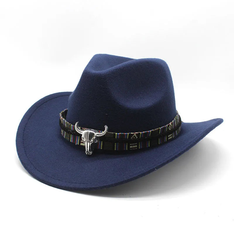 Western cowboy hat with bell crown design in polyester fabric, adjustable 56-58cm fit, shown in army green colour