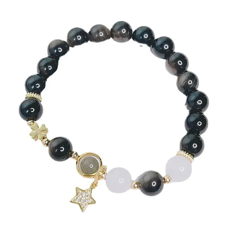 Silverstone electroplated bracelet for women with sweet cool style and flower, heart, or star charm options