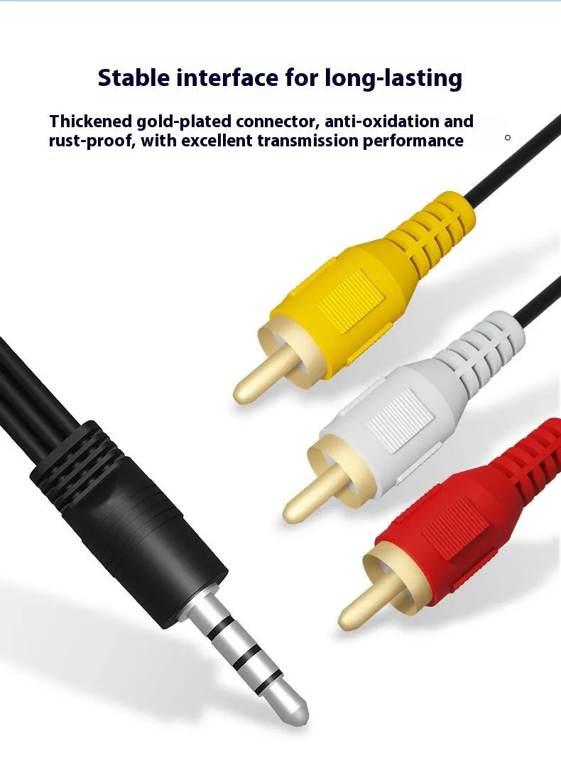 RCA Lotus head audio video cable for set-top box and TV, available in 0.5m to 10m lengths, Standard or Extended Edition.