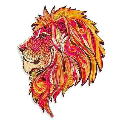 Handmade quilted paper painting set with animal themes and crafting tools