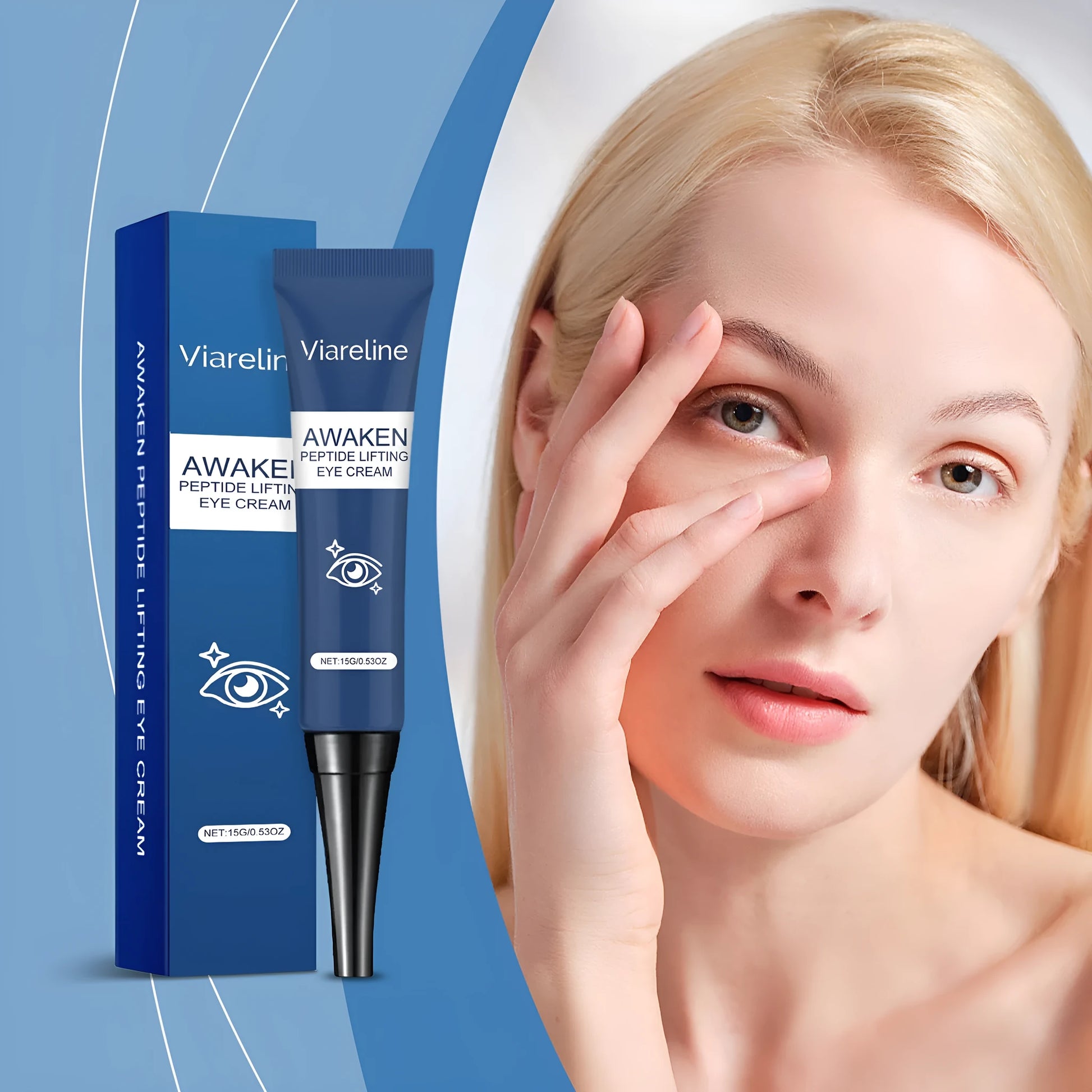 Viareline Collagen Firming Eye Cream in a 15g white jar.